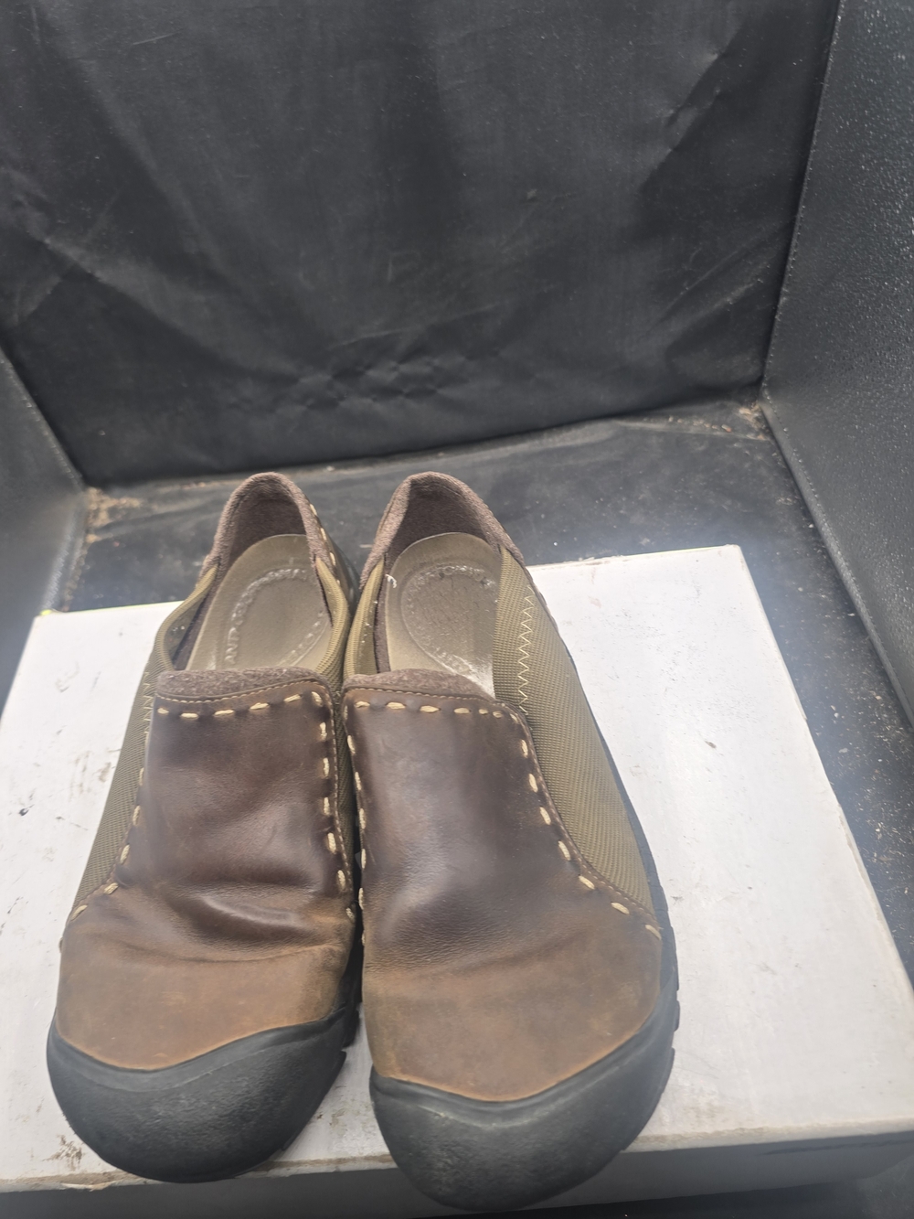 Keen Brown and Olive Slip-On Casual Loafers